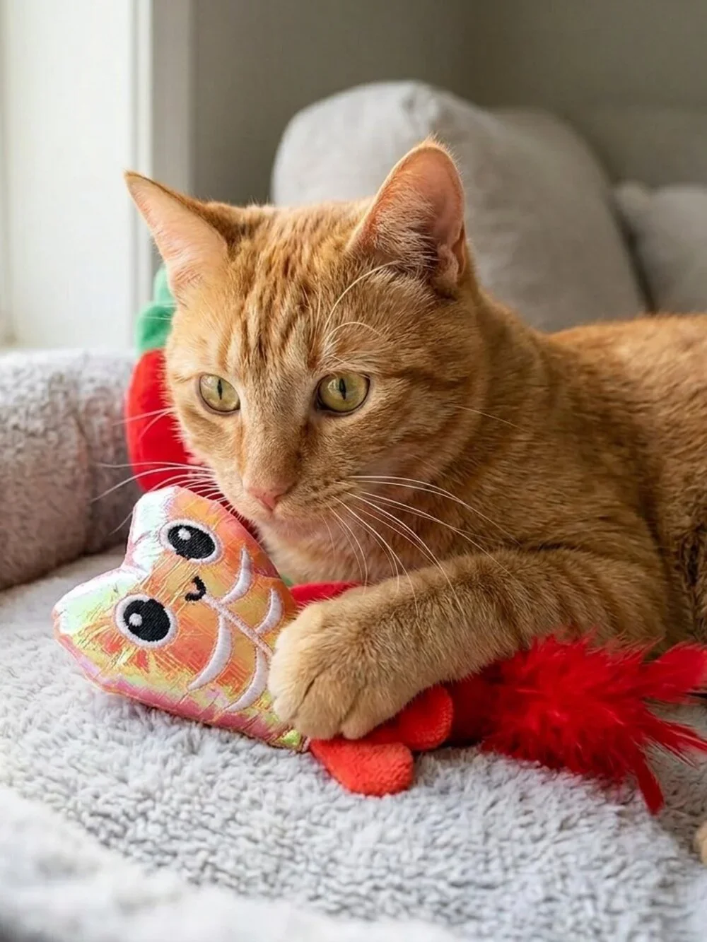 Quirky Kitty Purracha Hot Sauce & Shrimp Cat Plush Toy (2-Pack) Brand New